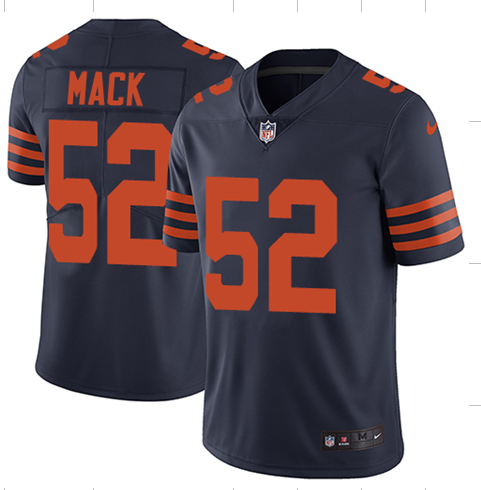 2018 Men Chicago Bears #52 Mack blue Nike Vapor Untouchable Limited Player NFL Jerseys